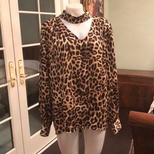 Animal print blouse